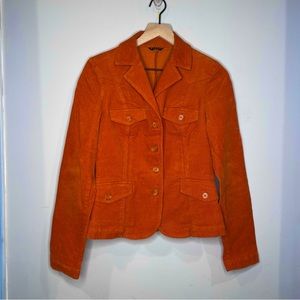 Sisley Orange Corduroy Blazer - Small